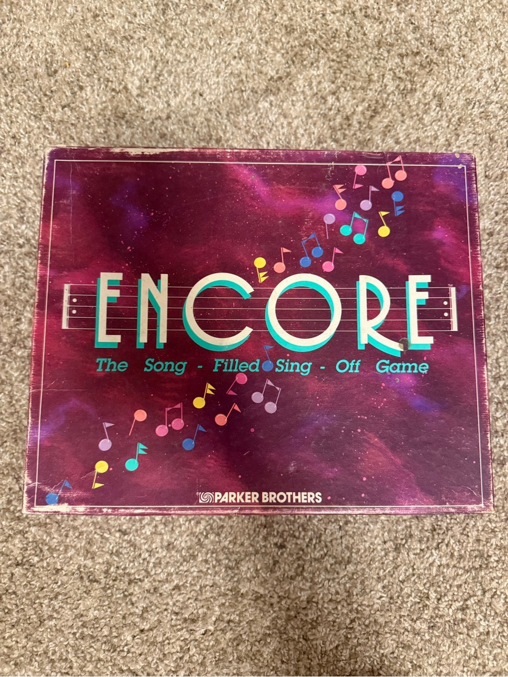 Encore Board Game by Parker Brothers - Purple Musical Design